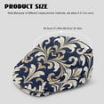 thumbnail image 4 of Chririnla Polyester Newsboy Hat for Casual Outings and Driving, Adjustable Durable Flat Beret Cap for Men and Women, Gold Baroque Scroll Pattern, 4 of 4