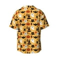 thumbnail image 2 of Gaeub Happy Halloween Men's Lapel Short Sleeve Shirt, Relaxed Fit Shirt, Soft and Breathable for Outdoors Party Travel - 4X-Large, 2 of 7