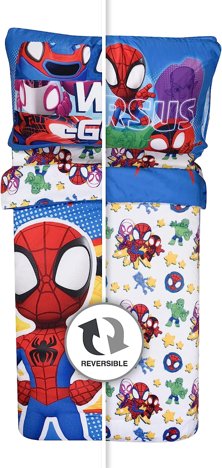 Spidey & His Amazing Friends Toddler Sheet Set for Kids - 3 Pcs Bedding Set - Pillowcase , Comforter and Fitted Sheet