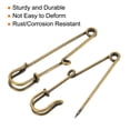 thumbnail image 4 of Uxcell 1 Holes Brooch Pins 2.2 Inch Metal Decorative Collar Safety Pins Clips, Bronze Tone, 20pcs, 4 of 5