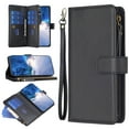 thumbnail image 1 of Compatible with Samsung Galaxy S23 Ultra 5G Premium PU Leather Wallet Case with 9 Card Slots Zipper Pocket and Hand Strap, 1 of 5