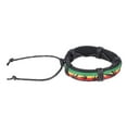 thumbnail image 3 of Hombres Mujeres Popular Jamaica Reggae de material cuero Brazalete Fernando Moda hipho pulsera, 3 of 8