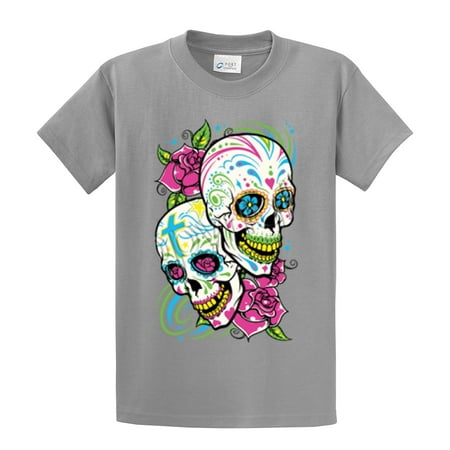 Skull T-Shirt Sugar Skull With Floral