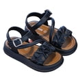 thumbnail image 2 of Girls Ruffle Open Toe Sandals Adjustable Buckle Summer Shoes For Toddler Black Size 1-1.5 Years, 2 of 7