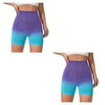thumbnail image 1 of Qarigey Pantalones cortos de verano sin costuras con degradado de cintura alta para chica picante Scrunch Butt Hip Lifting Gym Leggings cortos Type2 NO2, 1 of 6