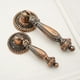 thumbnail image 4 of Set of 4 Antique Furniture Knobs Vintage Zinc Alloy Cabinet Drawer Door Handles with Screws Diameter 28mm Red Bronze, 4 of 5