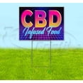 thumbnail image 1 of Cbd Infused Food (18" x 24") Yard Sign, Includes Metal Step Stake, 1 of 6