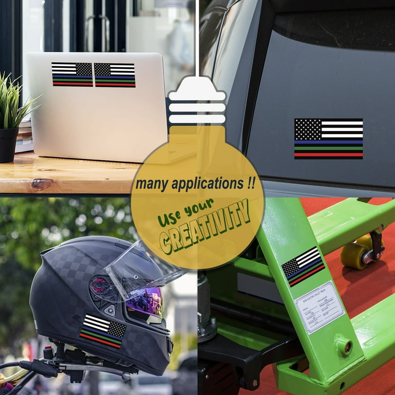 3x Reflective USA American Flag 3M Decal Bumper Sticker Car Truck - Foto 9