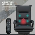 thumbnail image 3 of Massage Chairs Vinsetto Microfiber Office Chair with Massage, Heat, Footrest, Gray,Power Recliners, 3 of 7
