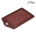 thumbnail image 3 of Soporte Vertical PU Cuero Soporte ID Ventana Impermeable para Oficina Rojo oscuro Unique Bargains, 3 of 5