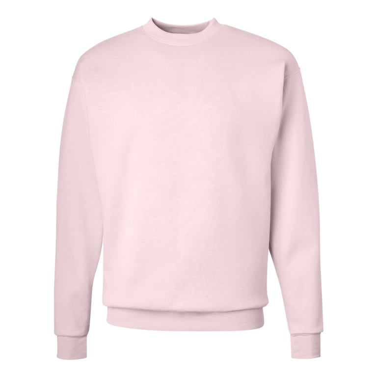 Hanes P1607 Men's Crewneck Sweatshirt - Pale Pink - Small - Walmart.com