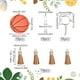 thumbnail image 2 of 1 caja de 64 llaveros deportivos de baloncesto, llaveros de baloncesto deportivos personalizados de acrílico, llaveros DIY, dijes, kit de borlas, 2 of 6