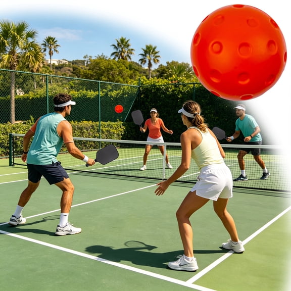 Silent Foam Pickleball Balls, 2.9" Soft Hollow Training Balls for Indoor Courts, Quiet Low Bounce Practice Balls for Adults and Beginners(Watermelon Red)