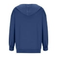 thumbnail image 5 of IROINNID Zip Up Jacket for Women Long Sleeve Zipper Closure Loose Outerwear Solid Hooded Coat with Pockets,Blue, 5 of 5