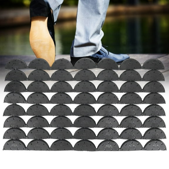 Zerodis Shoe Repairing Accessories, 56Pcs Wearable Anti-Slip Rubber Heel Savers Toe Plates Tap Shoe Repairing Accessories