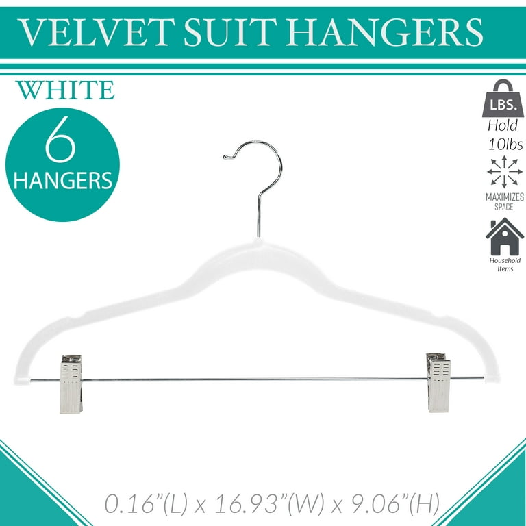 Simplify Kids 100 Pack Velvet Hangers in with Unicorn Icon in White 