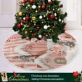 thumbnail image 3 of Yayeee Christmas Tree Skirt 47 inches for Xmas Tree Holiday Party Decoration, Light Pink Gingerbread Houses, 3 of 6