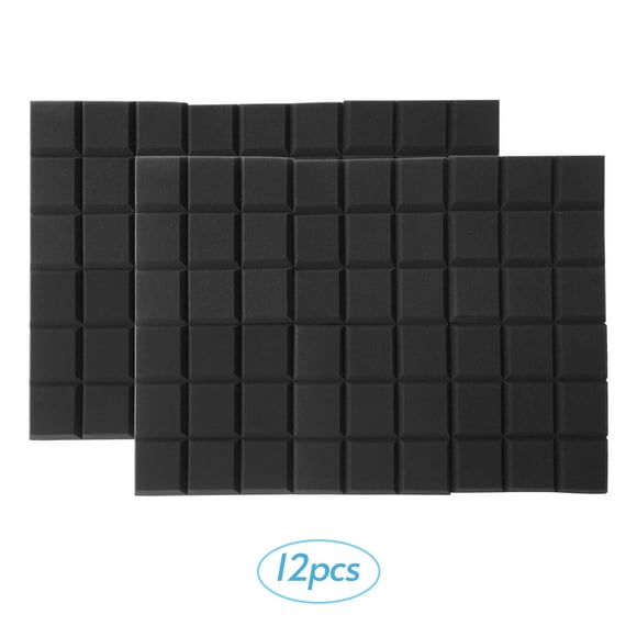 12pcs 12*12*2inch Studio Acoustic Foams Panels Sound Insulation Foam for Studio KTV Broadcast Family Theater