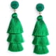 thumbnail image 1 of Pendientes de borla en capas de colores Pendientes colgantes de gota de borla en niveles bohemios para niñas adolescentes Cumpleaños Navidad Amigos Regalo Adepaton LRWJ271-3, 1 of 3