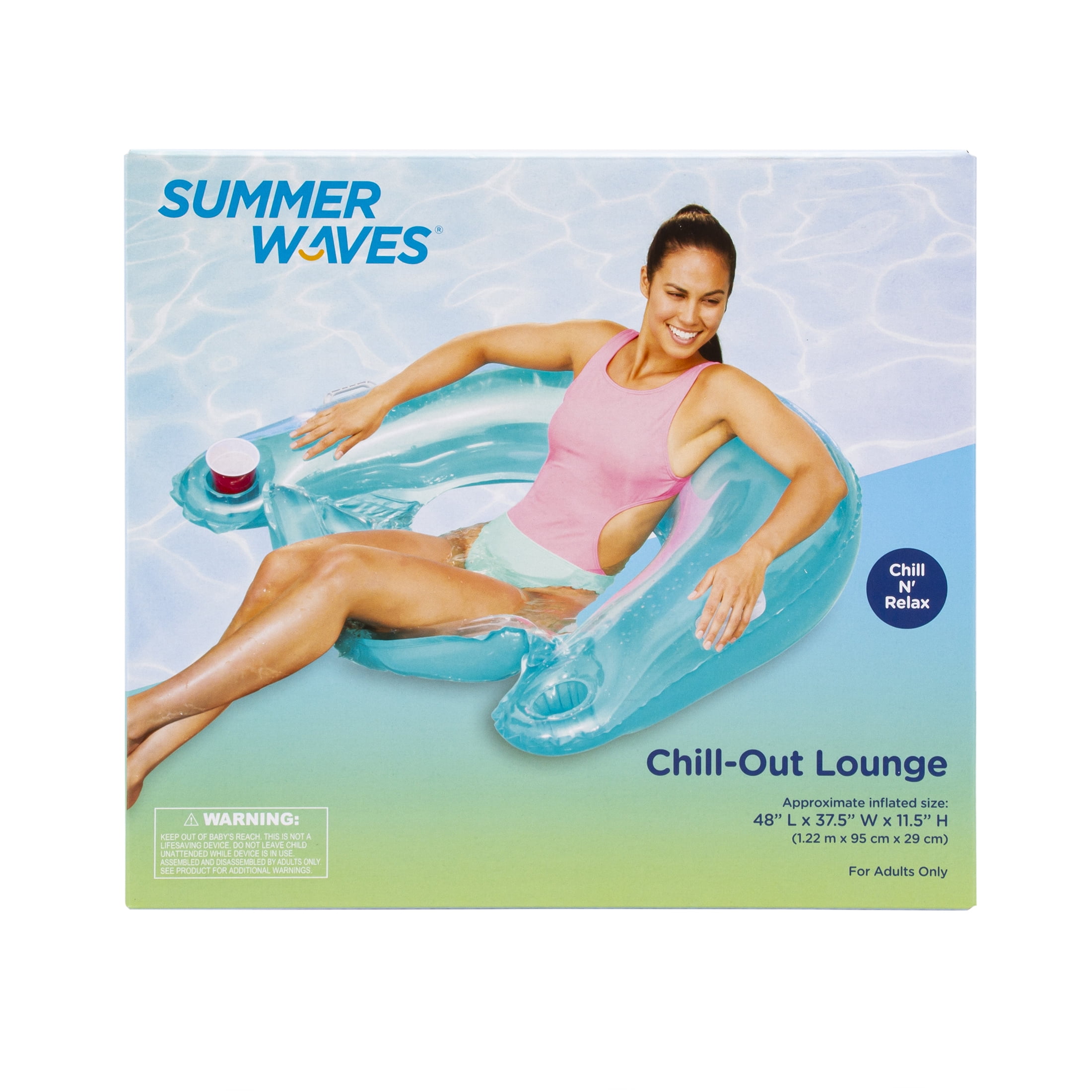 Repair Patch By Summer Waves Adult Inflatable Pool Float Lounge w/air pillow 