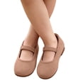 thumbnail image 3 of Viluyesy Toddler Little Girl Mary Janes, Soft Sole Cute Princess Flats, Non Slip Comfortable Casual Shoes Classic Solid Color Flats Khaki Size 11.5 Little Kid, 3 of 9
