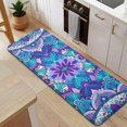 thumbnail image 5 of Purple Ethnic Mandala Pattern Kitchen Rug Mat,Kitchen Runner Rugs Non Skid Washable,Decorative Kitchen Floor Mats for Kitchen,Sink,Laundry,17"x47.2", 5 of 7