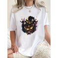 thumbnail image 1 of Camiseta de verano para mujer Manga Corta Women's Casual Butterfly & Moon Graphic Tee - Comfy Crew Neck Short Sleeve T-Shirt, Perfect for SummerFather's Day, Mother's Day, New Year, Spring Festival,, 1 of 7