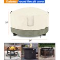 thumbnail image 2 of Cubierta para fogón Dalema redonda 137 cm x 61 cm impermeable beige, 2 of 9