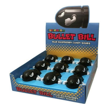 Super Mario Bullet Bill Blue Raspberry Sours Candy - .6-oz. Tin