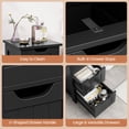 thumbnail image 4 of SuperDeal Bathroom Floor Cabinet Wood Free Standing Storage Organizer with 4 Drawers Black, 4 of 10