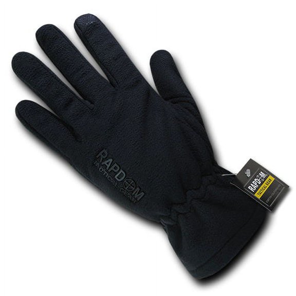 Breathable Fleece Gloves, Black, XL