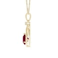 thumbnail image 2 of ANGARA Natural 1 ct Ruby Knotted Heart Pendant with Diamond in 14K Yellow Gold for Women (Size-6mm) | July Birthstone, Birthday, Anniversary, Jewelry Gift for Women | Natural Ruby Necklace, 2 of 7