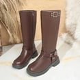 thumbnail image 6 of hzomhy Womens Mid Calf Boots Round Toe Side Zipper Mid Block Heel for Casual Daily and Fall Winter Wear, 6 of 9