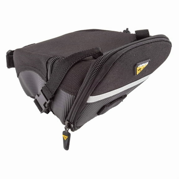 Topeak Aero Wedge Seat Bag: Strap-on, Large, Black