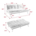 thumbnail image 5 of Spaco Convertible Futon Sofa Bed Futon Couche for Living Room, Chenille-Blue, 5 of 16