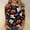 Multicolor, variant on Women's Fall Halloween Shirts 3/4 Sleeve Crew Neck Cute Witch Pumpkin Ghost Skull Graphic Funny Holiday Tops Black 3XL