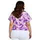 thumbnail image 3 of Blusa fresca con moño Roman Fashion Tallas Extras 1819 Lila mosaico lila 38, 3 of 6