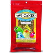 Avi-Cakes Gourmet Bird Food- for Parakeets, Cockatiels, Lovebirds & Conures- 8 oz (4 p)