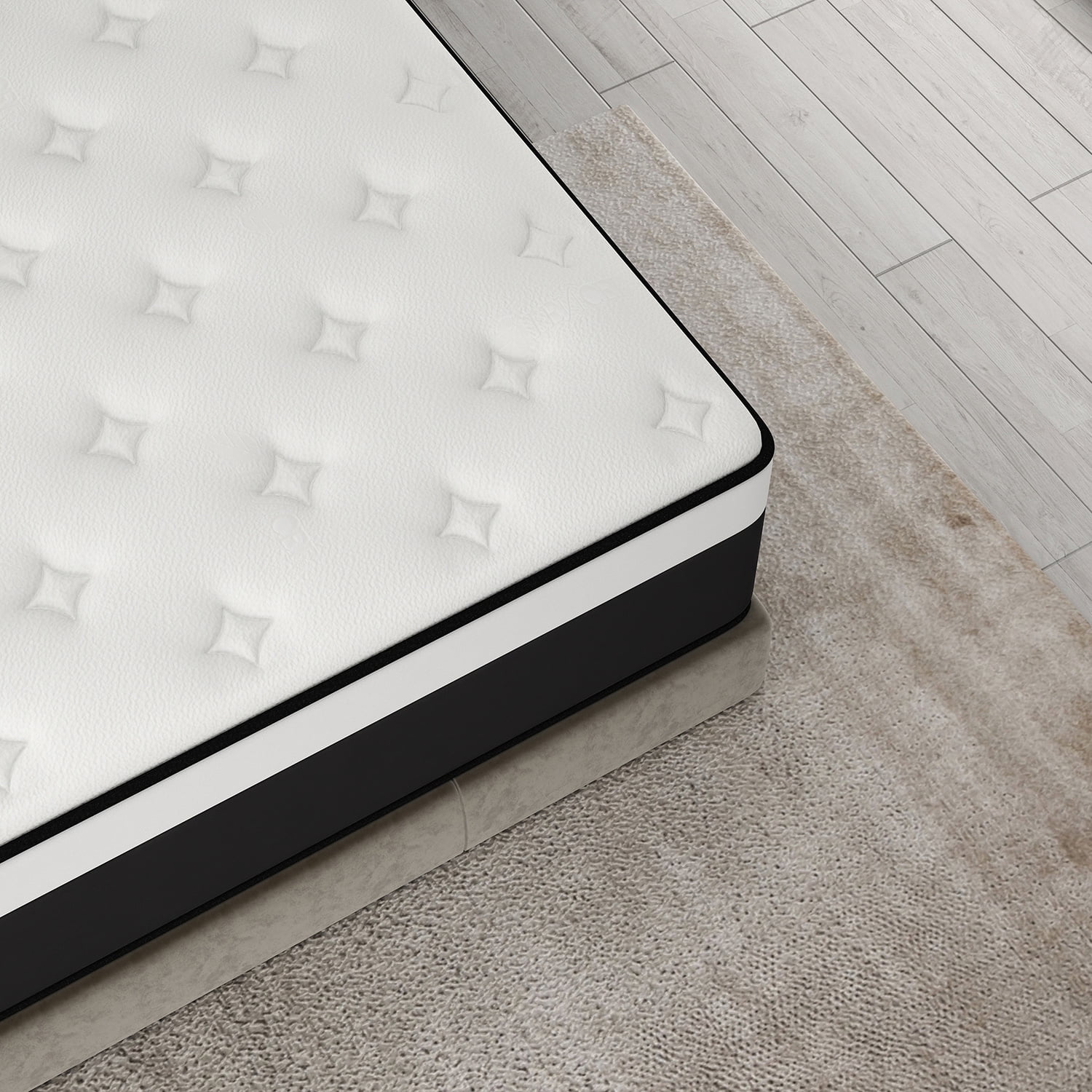 lemontalking 12 inch Hybrid Mattress in a Box, Innerspring and Gel Memory Foam,Twin