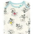 thumbnail image 5 of Disney Mickey Mouse Newborn Baby Boys 2 Pack Rompers Blue / White Big Pose 0-3 Months, 5 of 5