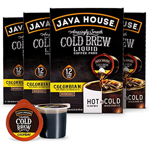 Java House Cold Brew Coffee Concentrate Single Serve Liquid Pods 1.35