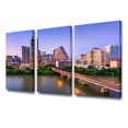 thumbnail image 3 of TISHIRON 3PCS Framed Canvas Wall Art Set,36"x24" Downtown on The Colorado River Canvas Art Decor, 3 of 7