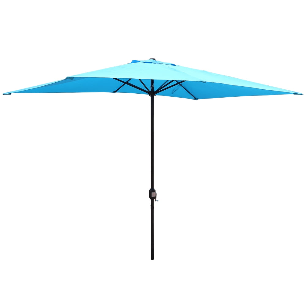 UltraShades  10 Feet Rectangular Patio Umbrella - Cyan