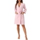 thumbnail image 2 of Bata de baño de waffle para mujer INSPIRE CHIC, suave de chenilla, kimono, spa y baño, longitud media, color rosa, 2 of 6