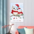 thumbnail image 5 of Dreamtimes Poster Prints Wall Paper Art Decor Merry Christmas New Year Owls Birds Animal Cute 12x18 inch Photo Picture Poster for Home Bedroom Living Room Kitchen, 5 of 7