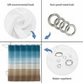 thumbnail image 5 of Blue Beige Brown Waterproof Fabric Shower Curtain,Country Retro Gradient Wooden Grain Waterproof Fabric Shower Curtain for Bathroom Curtains Bathtubs Shower Curtains with 12 Hooks Standard 66x72, 5 of 8