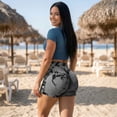 thumbnail image 2 of SOMER Women Gym Shorts Workout Biker Shorts Yoga Booty Shorts Scrunch Butt Lifting Seamless Shorts Dark Gray+Blue Green Tie Dye M, 2 of 7