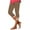 Khaki, variant on AKAFMK Women's Capris Knee Length Leggings High Waisted Stretch for Casual Summer Yoga Workout Exercise