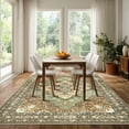 thumbnail image 2 of Washable Area Rug for Living Room, Curtilage 6'x9' Floral Vintage Green Indoor Rug, Low Pile & Stain Resistant Carpet for Bedroom, Office, Dining Room, 2 of 10