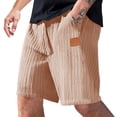 thumbnail image 2 of Kvture Men's Capri Shorts Elastic Waist Drawstring Stretch Baggy Pants Summer Trendy Comfy Casual Shorts with Pockets Khaki M, 2 of 7